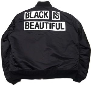 Black is beautiful women’s bomber jacket size L